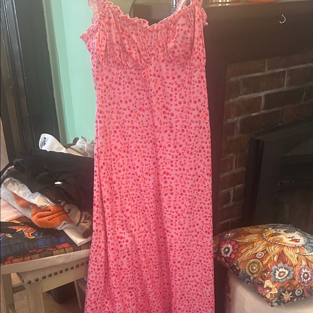 Commense Pink Floral Dress